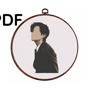 V BTS k-pop cross stitch pattern