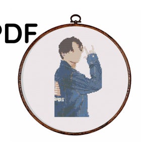 JungKook BTS k-pop cross stitch pattern