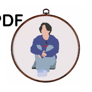 JungKook BTS k-pop cross stitch pattern - Run BTS