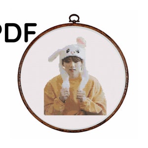 JungKook BTS k-pop cross stitch pattern - Run BTS