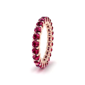 Natural Ruby Wedding Band Women Full Eternity Stacking Matching Band Vintage Anniversary Ring Bridal Unique Silver Antique Engagement Ring