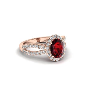 Red Garnet Engagement Ring Silver Red Stone Engagement Ring Women Garnet Wedding Ring 14K Gold Garnet Jewelry Vintage Garnet Engagement Ring