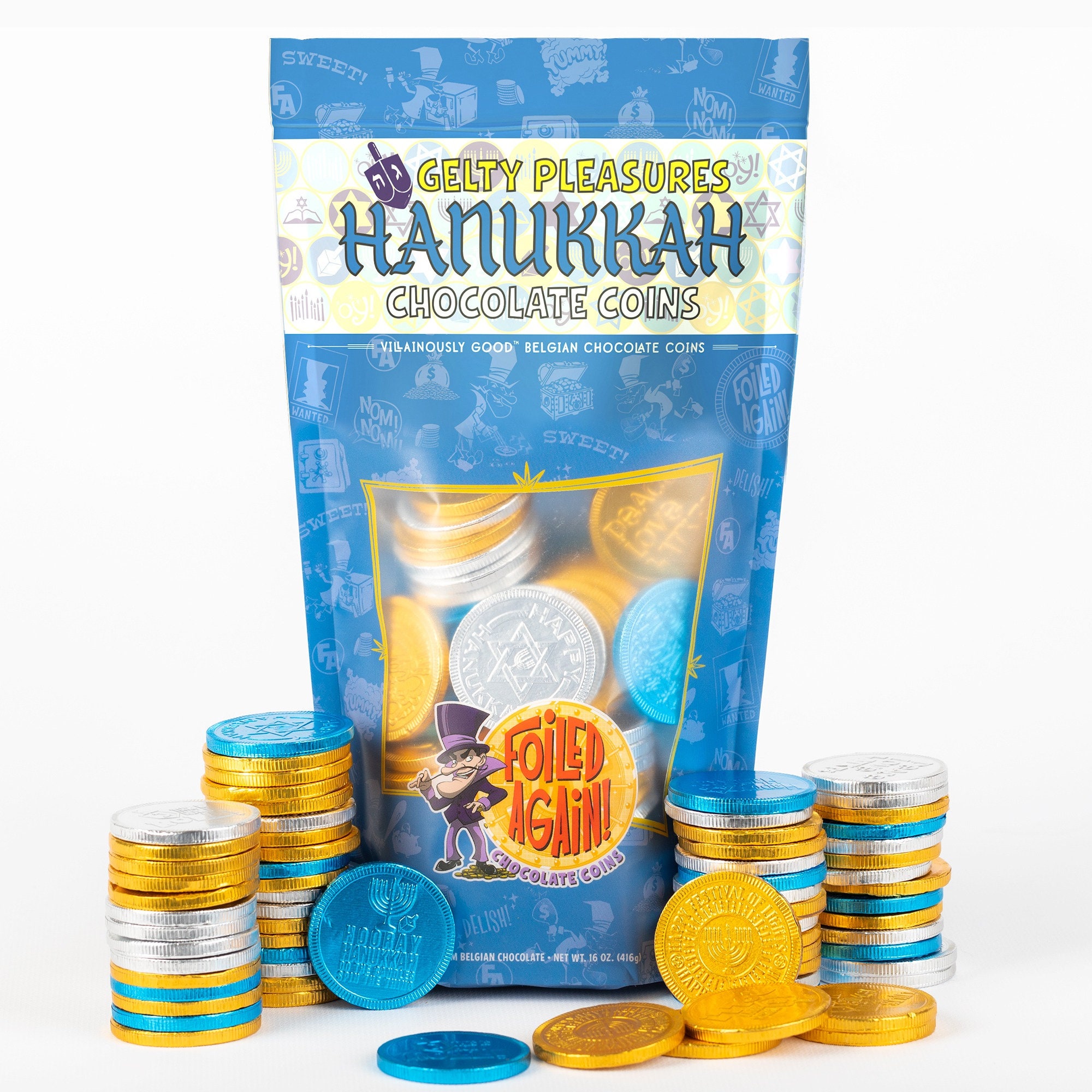Hanukkah “gelty Pleasures” Chocolate Coins - Etsy Canada