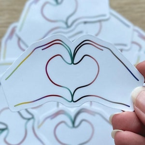 Heart Hands Sticker | Hand Heart Sticker | Glossy Waterproof Sticker | Eras Sticker