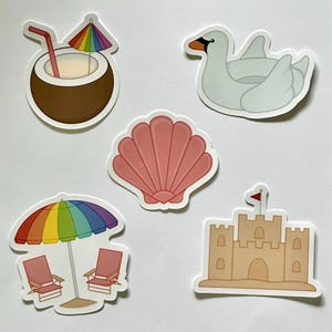 Summer Sticker Pack | Summer Stickers | Cute Stickers | Beach Sticker Pack | Summer | Beach Stickers | Waterproof Vinyl Stickers