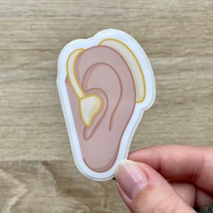 Pegatina para recaudar fondos para audífonos / Pegatina para personas con problemas de audición / Pegatina para audiología / Pegatina para recaudar fondos