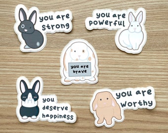 5-Pack Bunny Affirmations Stickers