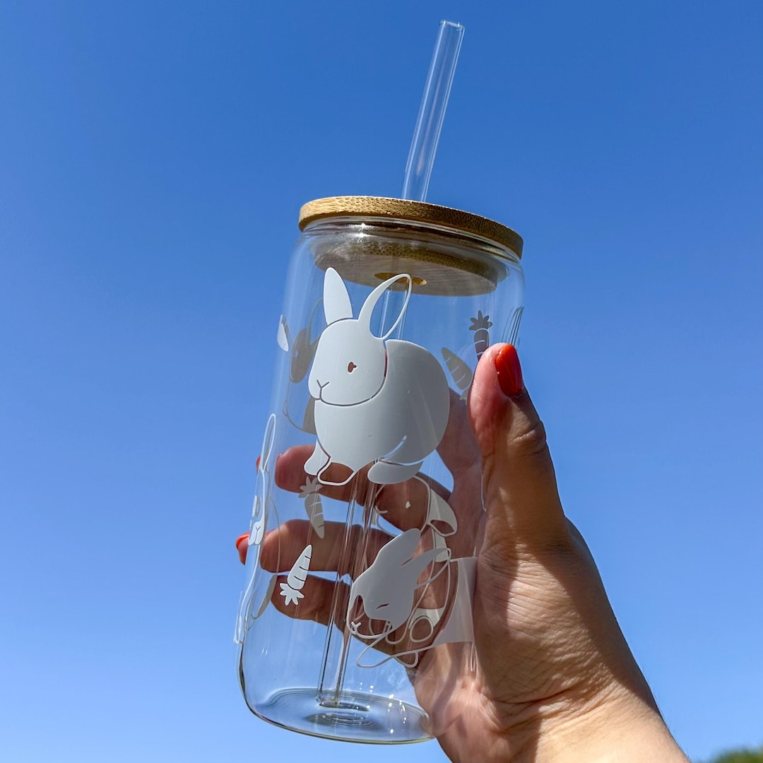 Bunnies Color Changing Glass Cup | Beer Glass | Rabbits Glass Can ...