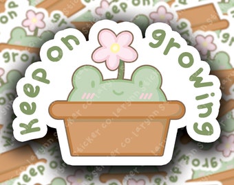 Keep on Growing Frog Sticker