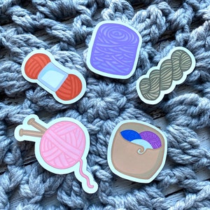 5-Pack/Yarn Die-Cut Stickers