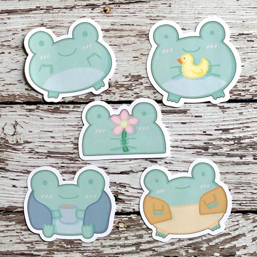 5pack/knitting Diecut Stickers Etsy
