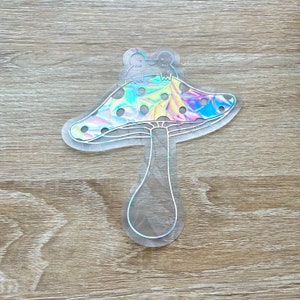 Mushroom Frog Sun Catcher Sticker Decal - Rainbow Maker - Window Cling | Frog Suncatcher | Mushroom Suncatcher | Suncatcher Sticker