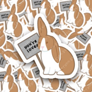 Sticker lapin tu es aimé