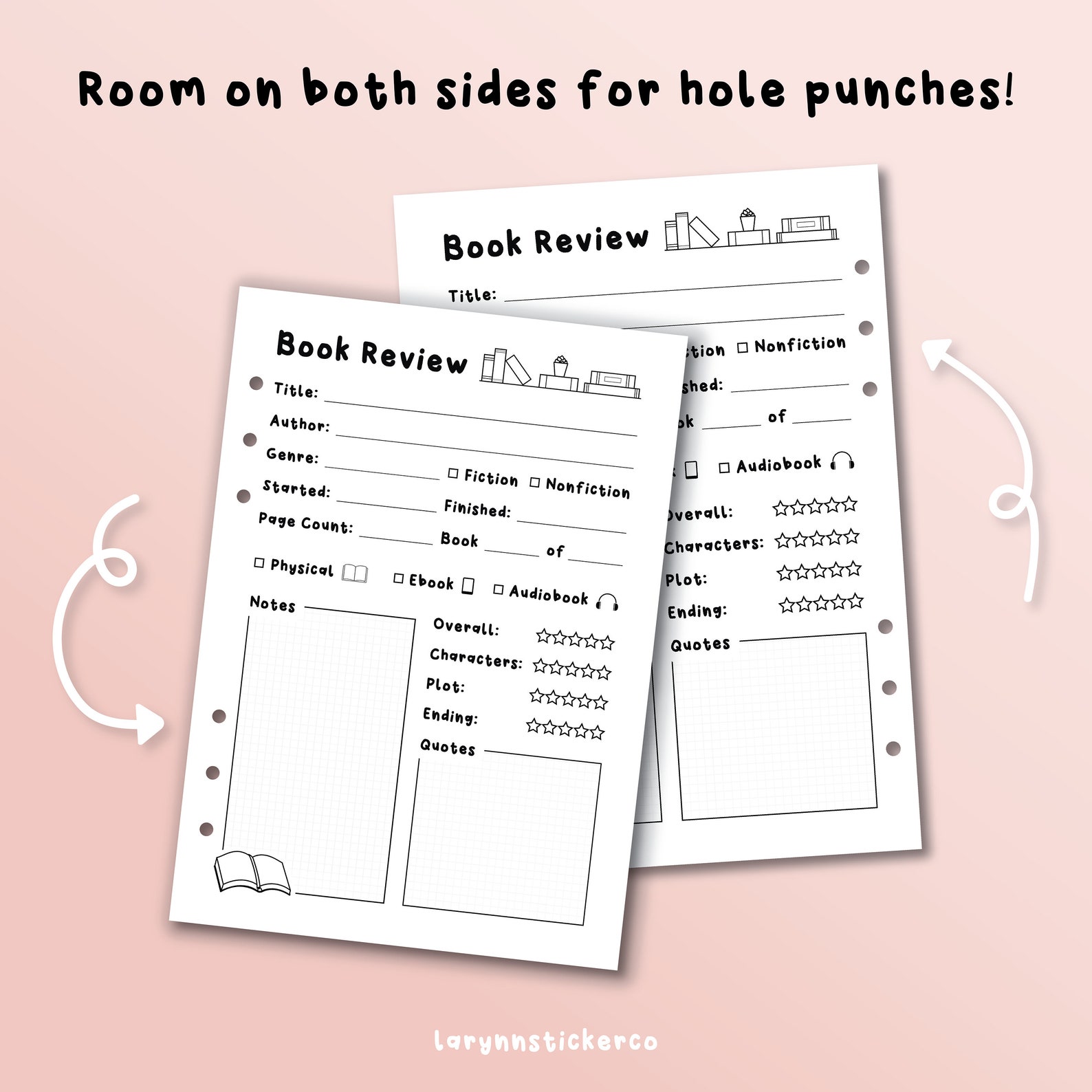 Book Review Template Printable | Reading Tracker | Digital Template ...