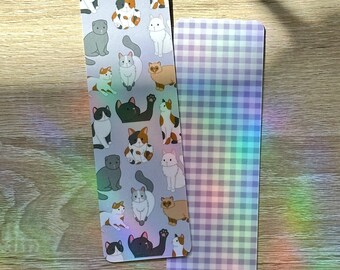 Cats Bookmark | Glossy Bookmark | Double-sided Bookmark | Cats | Book Lover | Reader | BookTok | Cute Aesthetic Bookmark