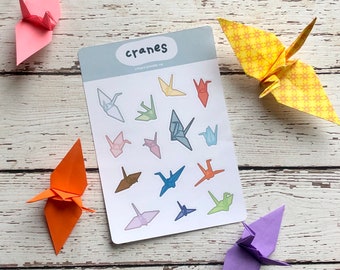 Origami Cranes Sticker Sheet