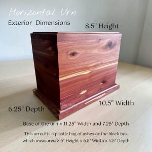Custom Image Human Urn, Wooden Urn for Ashes, Cremation Urn, Cedar Box, Motorcycle, Deer, Tree of Life, Mountains, Flag, Cherry, Walnut imagen 5