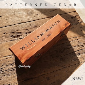 Personalized Cedar Wine Box, Bourbon, Love Letter, Unity Ceremony, Engraved, Wedding Gifts, Monogram, Bride