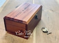 Cedar Box w/Latch or Lock, Keepsake Box, Engraved Cedar Box, Cremation Urn, Wood Box, Stash Box, Minimalist, AVERY LAYOUT, 8 in. or 10 in.