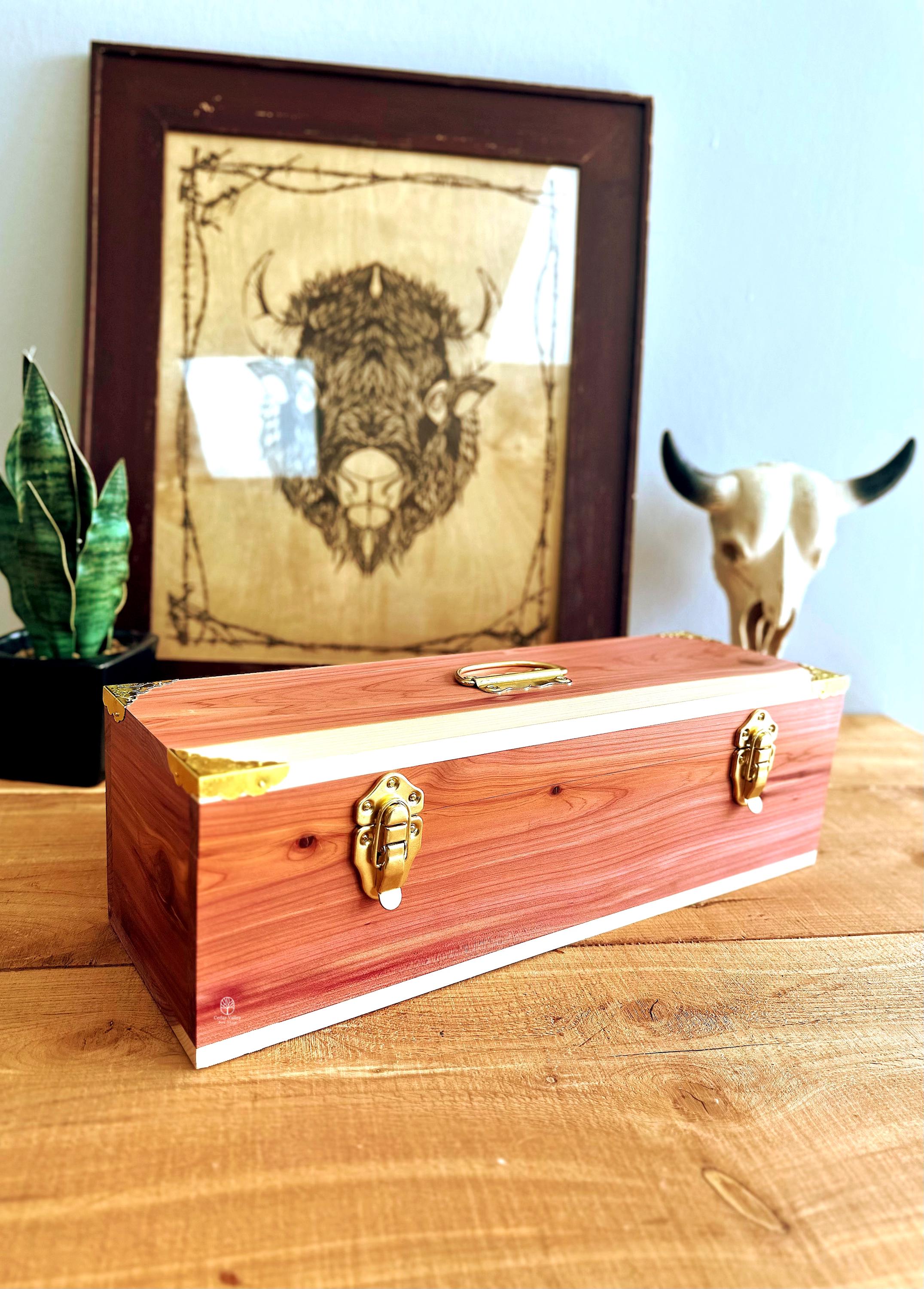 Native American Church Box, Instruments Box, Cedar Box, Fan Box, Feather Case, Sacreds Box, Medicine Box, Ceremonial, Peyote, Tool Box