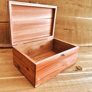 The Perfect Box | 12" x 8"  Engraved Wood Box with lock, Engraved Cedar Box, Wedding Gift, Cedar Stash Box, Large Box with Latches