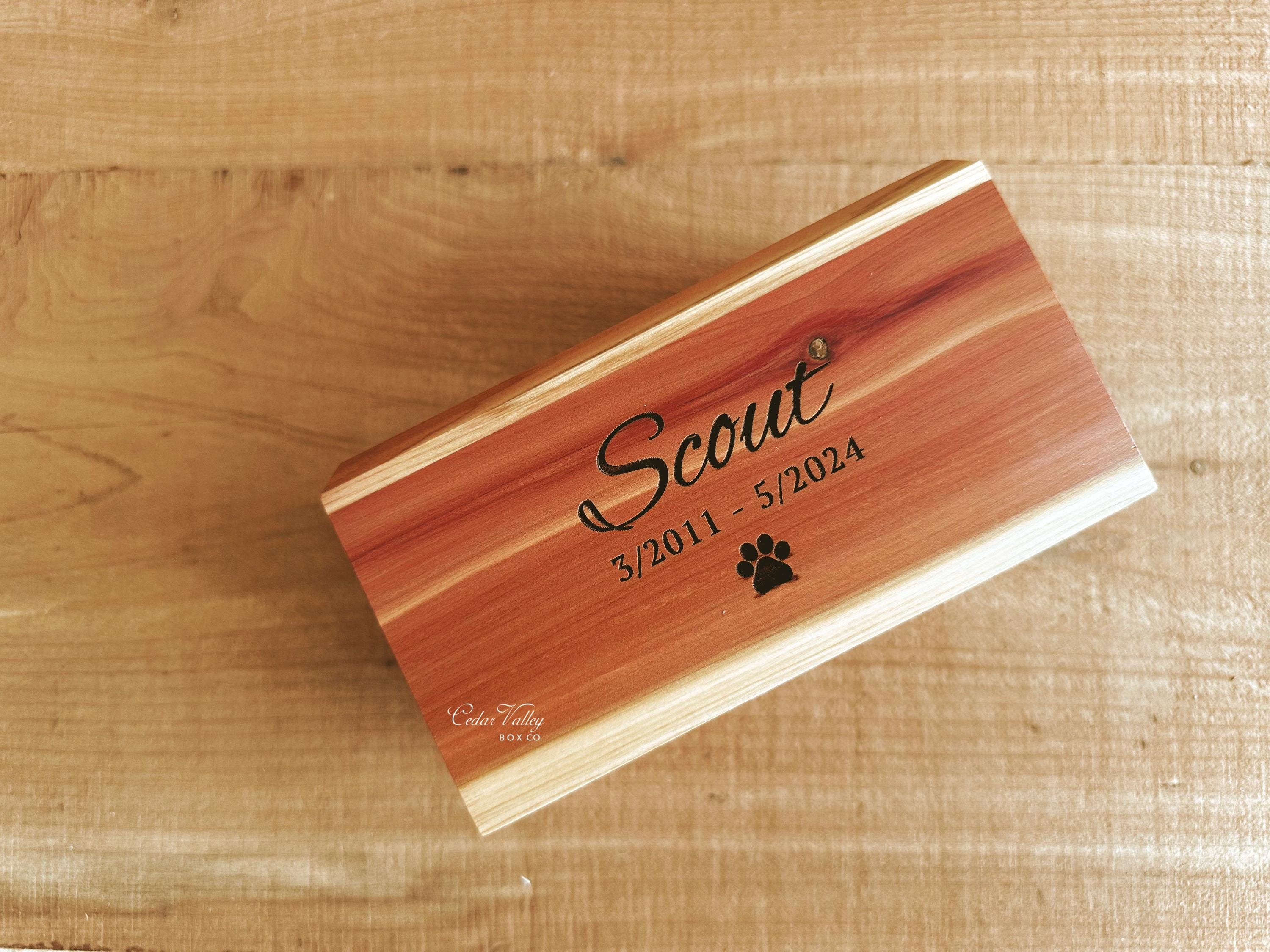 Cedar box for pet ashes discount