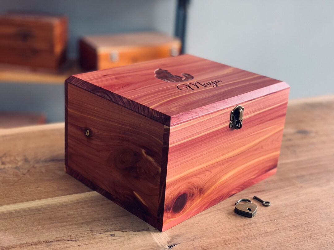 10 X 8 Cedar Urn With Lock or Latch Wood Box Etsy