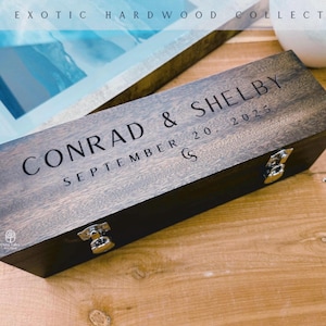 Personalized Wine Box, Bourbon, Love Letter, Unity Ceremony, Engraved, Wedding Gifts, Monogram, Bride