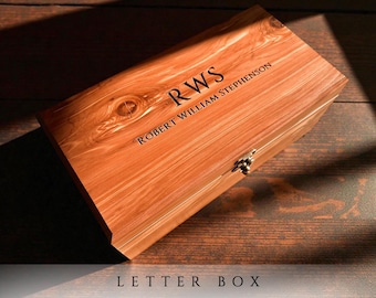 Personalized Cedar Keepsake Chest , Engraved Cedar Letter Box, Baptism, 11.5”, Wooden Box, Cedar Valley