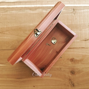 Engraved Cedar Chest, Wood Box, Personalized, Wedding Gift, Keepsake, Jewelry Box, Baptism, 10", Confirmation image 5