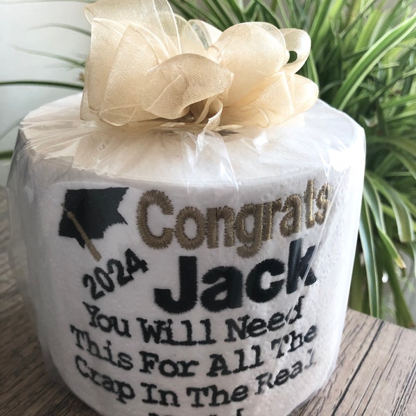 Personalized Toilet Paper, 2024 Graduation Gift/Gag Gift/Free Shipping