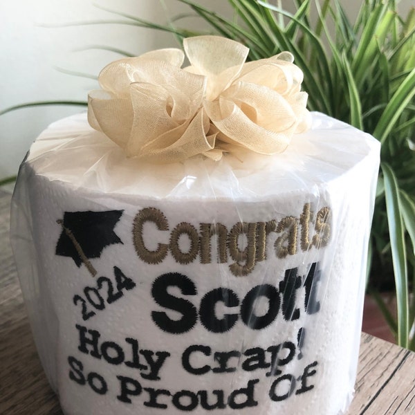 Personalized Toilet Paper, 2024 Graduation Gift/Gag Gift/Free Shipping