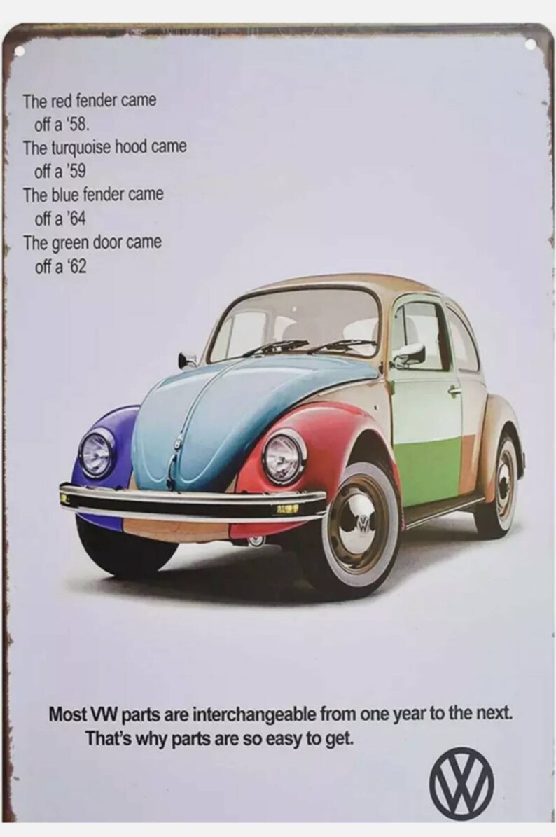 VW Garage Metall Zeichen Volkswagen Käfer Zinn Poster Zeichen | Etsy