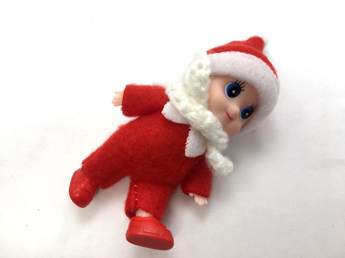 Baby Toddler Elf doll The Red Shelf Sitter Etsy
