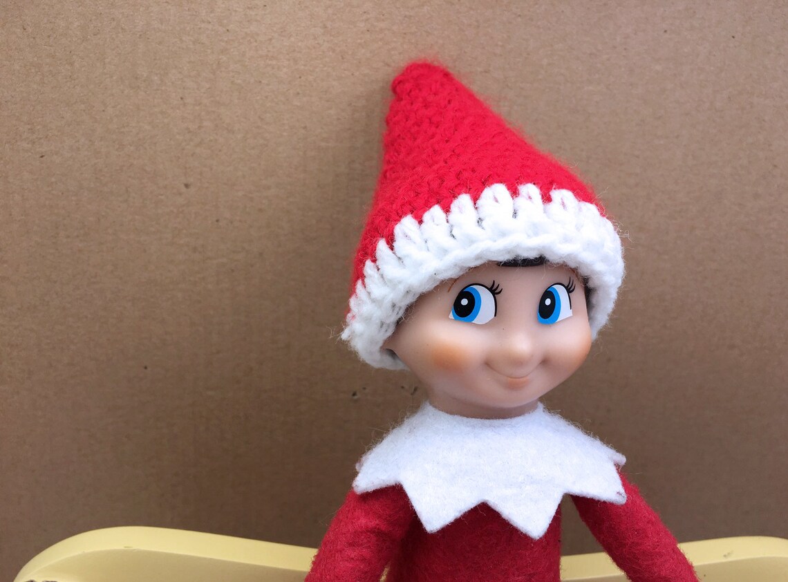Pattern Crochet Santa hat for Elf Shelf Christmas Elf Etsy