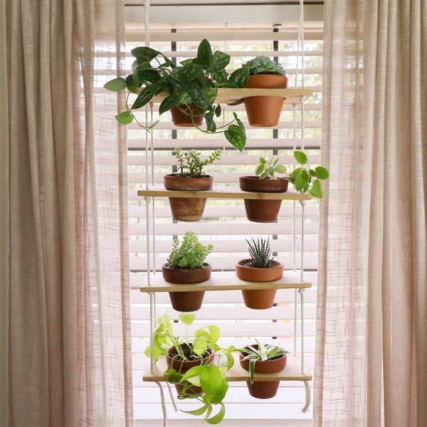 Hanging Plant Shelf - Indoor Planters -Window Shelves