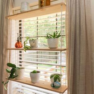 Hanging Plant Shelf- Indoor Planter - Window Shelf - Hanging Planter - Tiered Shelves