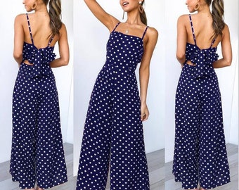 Polka Dot Jumpsuit Etsy