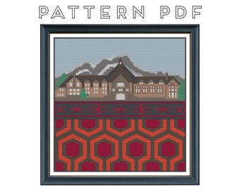 The Overlook Hotel & Mountains Cross Stitch Pattern - The Shining/Doctor Sleep