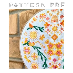 Quaker(ish) Scandinavian(Adjacent) Summer Cross Stitch Pattern