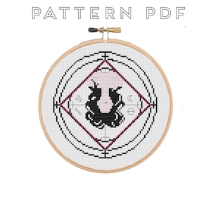 Sigils and Jane Doe - Horror Poster Art Inspired - Cross Stitch Pattern