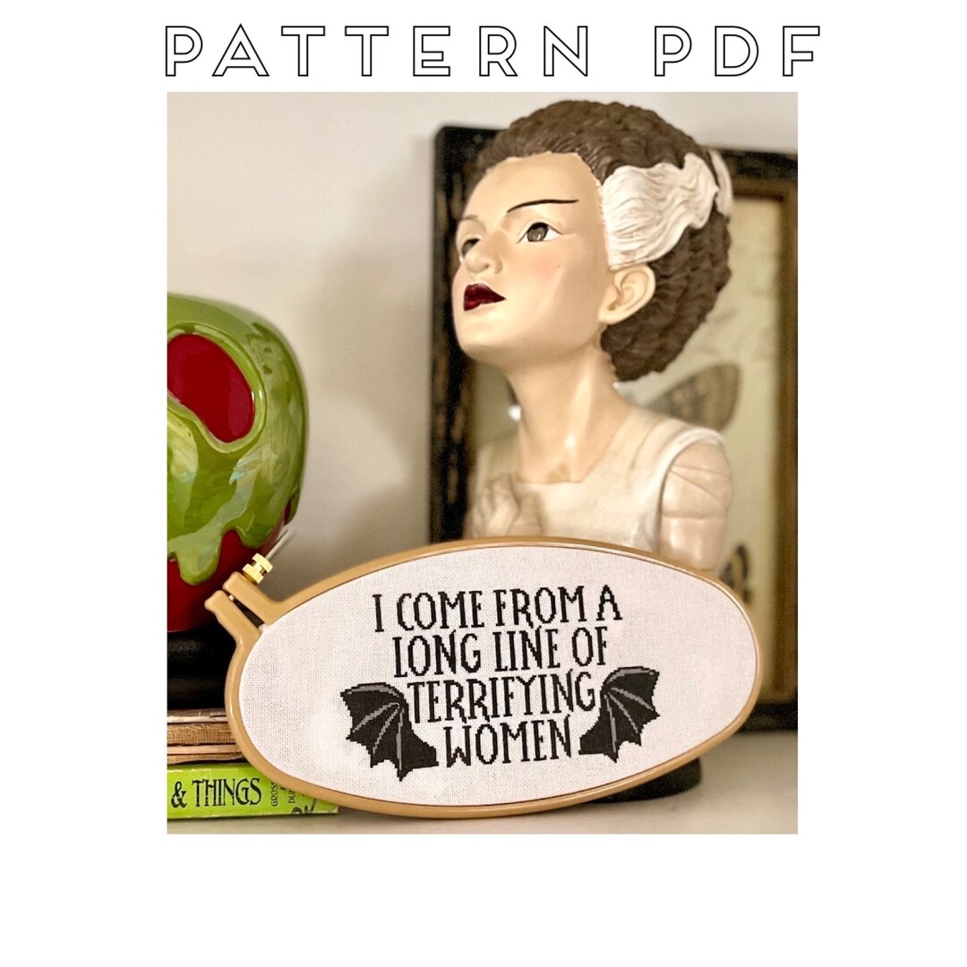 I Come From A Long Line Of Terrifying Women I Come From A Long Line of Terrifying Women Cross Stitch - Etsy UK