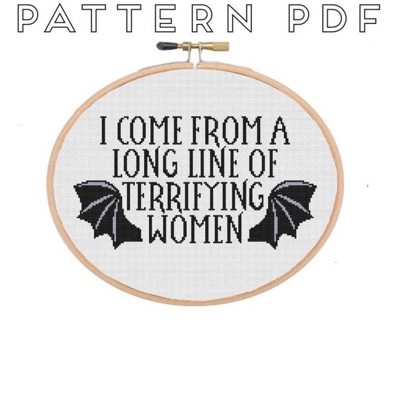 I Come From A Long Line Of Terrifying Women I Come From A Long Line of Terrifying Women Cross Stitch - Etsy