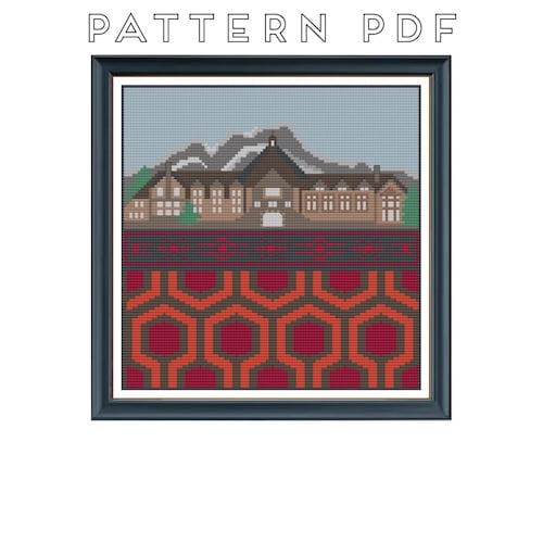 The Overlook Hotel & Mountains Cross Stitch Pattern - The Shining/Doctor Sleep