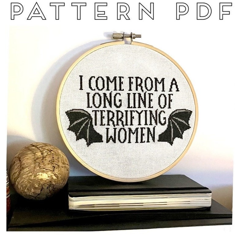 I Come From A Long Line Of Terrifying Women I Come From A Long Line of Terrifying Women Cross Stitch - Etsy