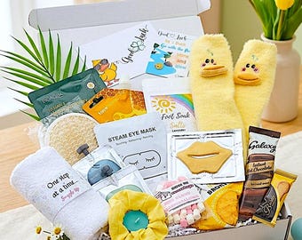 GOOD LUCK DUCK Happy Graduation Gift Box -  Congrats Graduate - Colleague New Job Support - Exam Care Package- Congratulations Hug in a Box