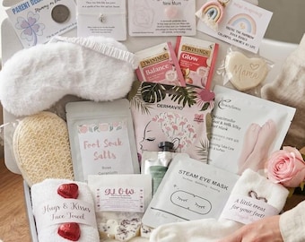 Cosy New Mum Pamper Care Package – New Mum Self Care Gift Box, Postpartum Care Hamper, Relaxation Gift for Mum