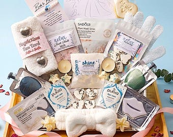 SOMETHING BLUE  Bride to Be Wedding Pamper Hamper | Luxury Bridal Spa Box | Engagement & Hen Party Self Care Package | Bridal Shower Gift