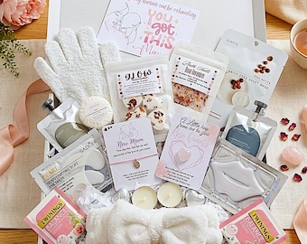 New Mum Postpartum Care Package | New Mama Gift Box | Self Care Gift for New Mom | Relaxation Pamper Hamper | Baby Shower Gift