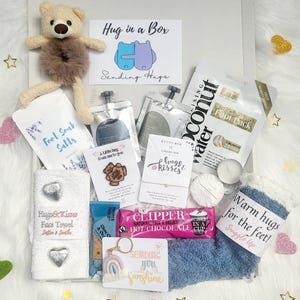 BIG BEAR HUG in a Box - Sending Hugs Spa Gift - Gift for Her - Get Well Soon - Birthday - Thinking of You - Best Friend - Pick Me Up Gift